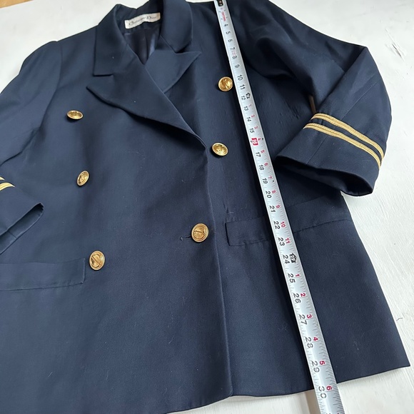 Rare Vintage Christian Dior Navy Blue Nautical Captain Jacket Blazer - Picture 4 of 8